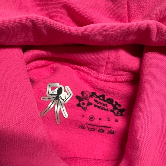 Sp5der Punk V2 Hoodie ‘Magenta’ - Picture 4 of 5